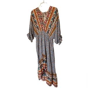 Umgee Midi Paisley Floral Dress